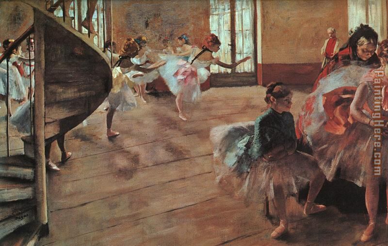 The Rehearsal painting - Edgar Degas The Rehearsal art painting